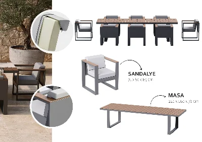 Riventi Poise Bahçe Masa Takımı